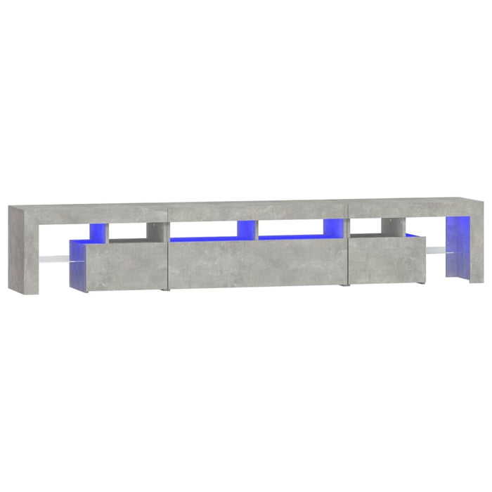 Comodă TV cu lumini LED, gri beton, 230x36,5x40cm - WALTI WALTI