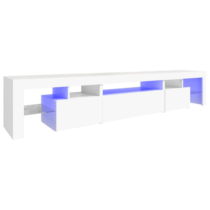 Comode TV cu lumini LED, alb，215x36,5x40 - WALTI WALTI