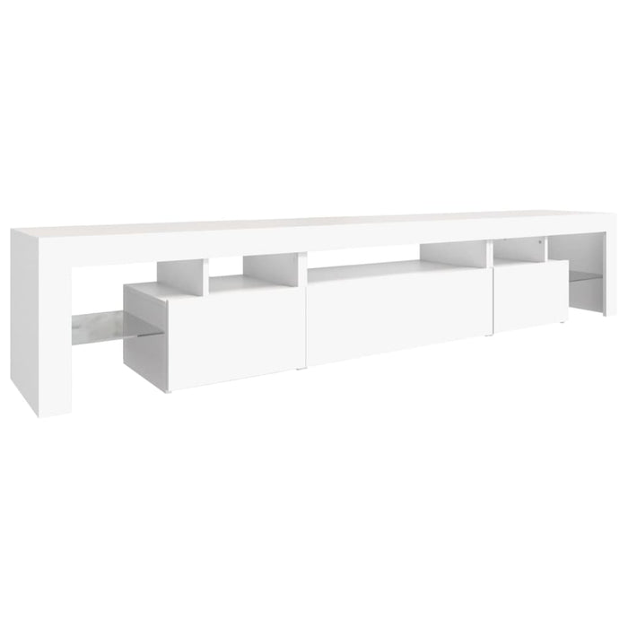 Comode TV cu lumini LED, alb，215x36,5x40 - WALTI WALTI