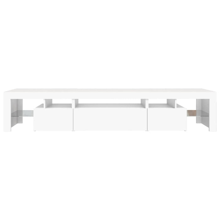 Comode TV cu lumini LED, alb，215x36,5x40 - WALTI WALTI