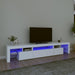 Comode TV cu lumini LED, alb，215x36,5x40 - WALTI WALTI