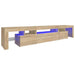 Comodă TV cu lumini LED, stejar sonoma, 215x36,5x40cm - WALTI WALTI