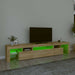 Comodă TV cu lumini LED, stejar sonoma, 215x36,5x40cm - WALTI WALTI