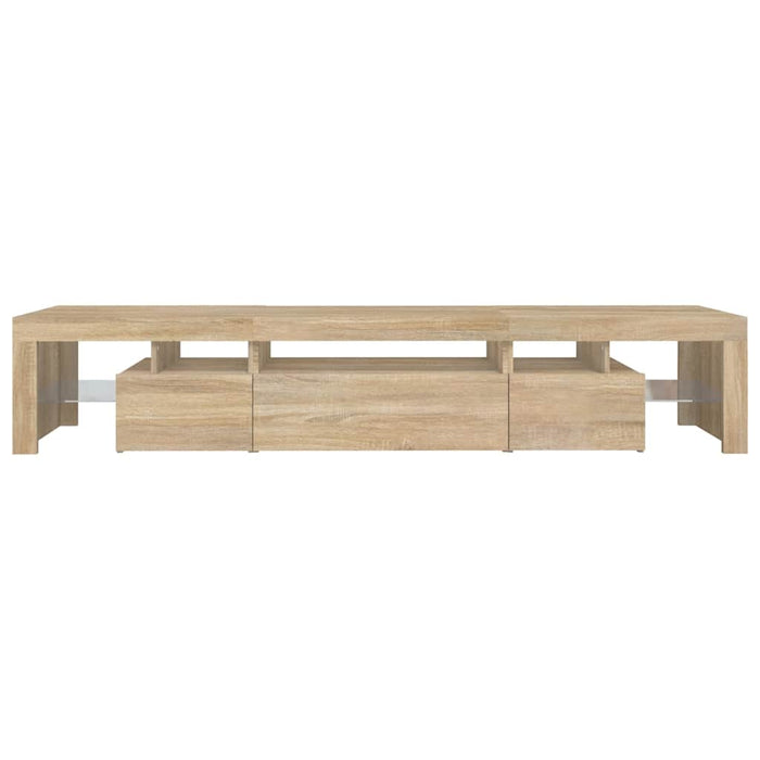Comodă TV cu lumini LED, stejar sonoma, 215x36,5x40cm - WALTI WALTI