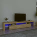 Comodă TV cu lumini LED, stejar sonoma, 215x36,5x40cm - WALTI WALTI