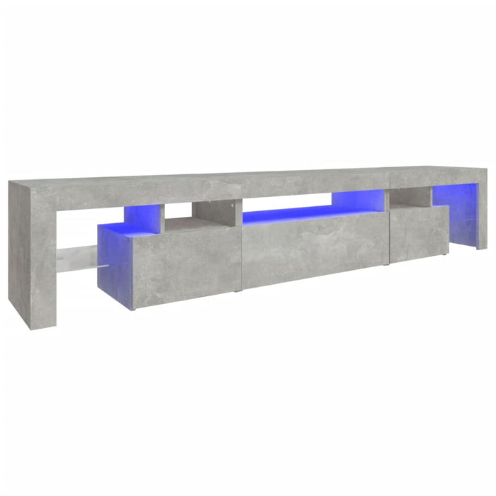 Comodă TV cu lumini LED, gri beton, 215x36,5x40cm - WALTI WALTI