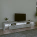 Comodă TV cu lumini LED, gri beton, 215x36,5x40cm - WALTI WALTI