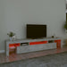 Comodă TV cu lumini LED, gri beton, 215x36,5x40cm - WALTI WALTI