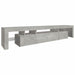 Comodă TV cu lumini LED, gri beton, 215x36,5x40cm - WALTI WALTI