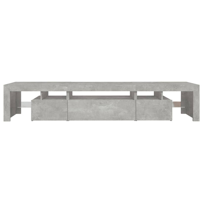 Comodă TV cu lumini LED, gri beton, 215x36,5x40cm - WALTI WALTI