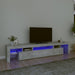 Comodă TV cu lumini LED, gri beton, 215x36,5x40cm - WALTI WALTI