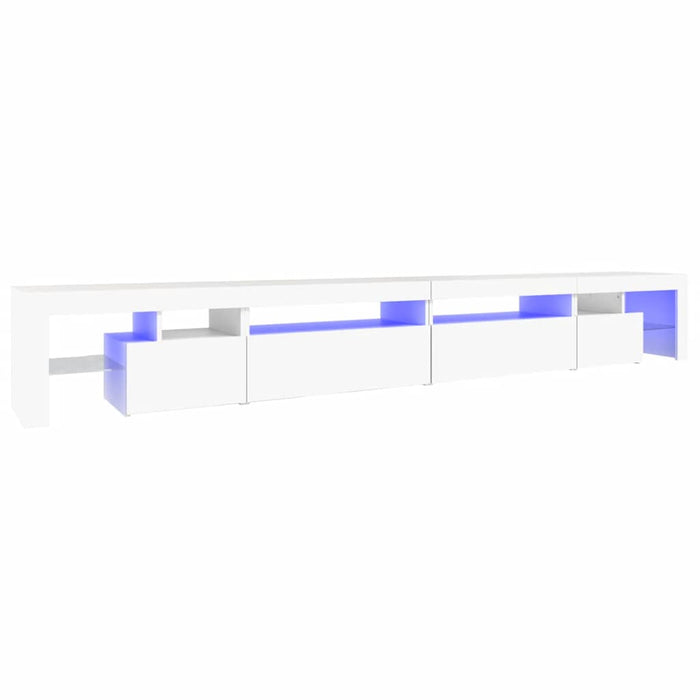 Comodă TV cu lumini LED, alb, 290x36,5x40 cm - WALTI WALTI