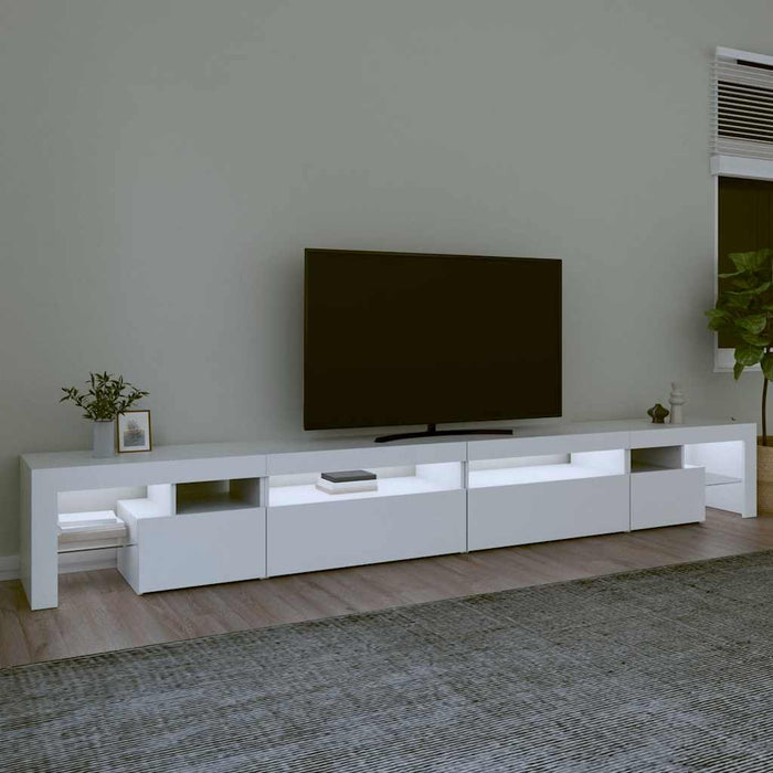 Comodă TV cu lumini LED, alb, 290x36,5x40 cm - WALTI WALTI