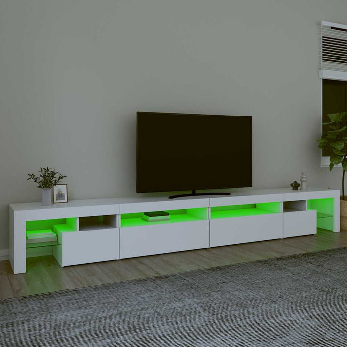 Comodă TV cu lumini LED, alb, 290x36,5x40 cm - WALTI WALTI