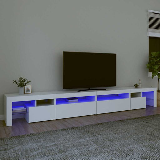 Comodă TV cu lumini LED, alb, 290x36,5x40 cm - WALTI WALTI