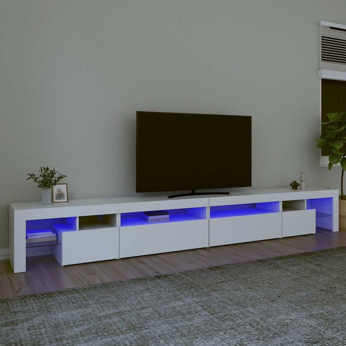 Comodă TV cu lumini LED, alb, 290x36,5x40 cm - WALTI WALTI