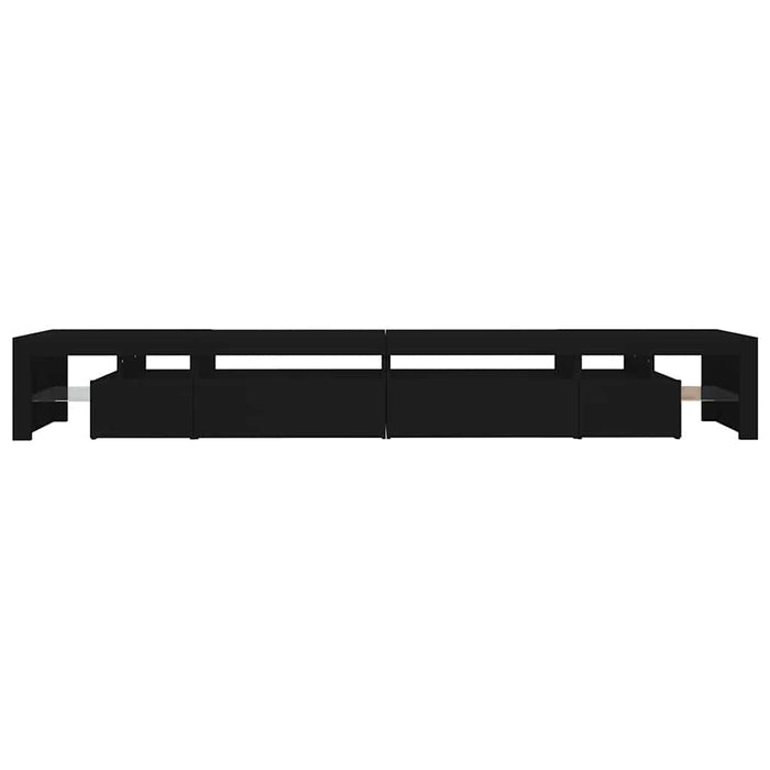 Comodă TV cu lumini LED, negru, 290x36,5x40 cm WALTI