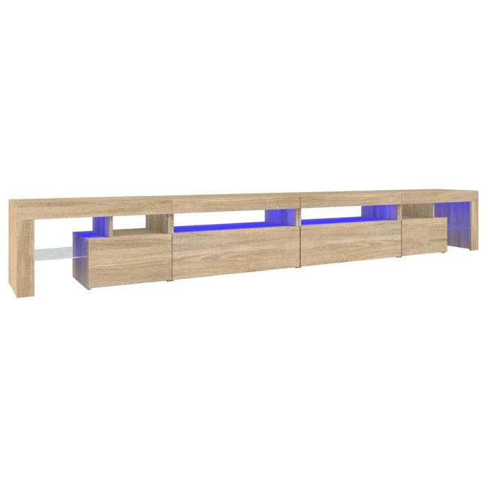 Comodă TV cu lumini LED, stejar sonoma, 290x36,5x40 cm - WALTI WALTI