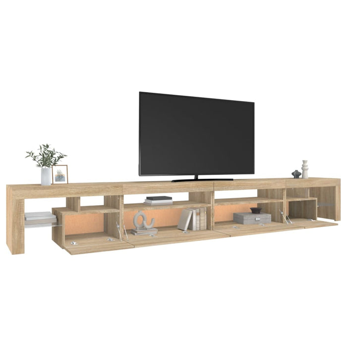 Comodă TV cu lumini LED, stejar sonoma, 290x36,5x40 cm - WALTI WALTI