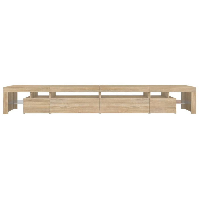 Comodă TV cu lumini LED, stejar sonoma, 290x36,5x40 cm - WALTI WALTI