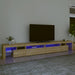 Comodă TV cu lumini LED, stejar sonoma, 290x36,5x40 cm - WALTI WALTI