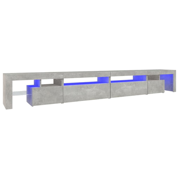 Comodă TV cu lumini LED, gri beton, 290x36,5x40 cm - WALTI WALTI
