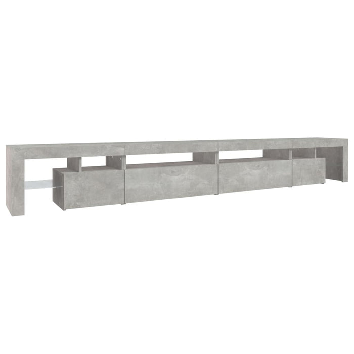 Comodă TV cu lumini LED, gri beton, 290x36,5x40 cm - WALTI WALTI