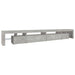 Comodă TV cu lumini LED, gri beton, 290x36,5x40 cm - WALTI WALTI