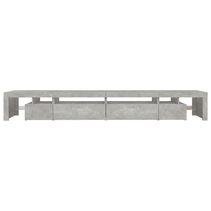 Comodă TV cu lumini LED, gri beton, 290x36,5x40 cm - WALTI WALTI