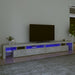 Comodă TV cu lumini LED, gri beton, 290x36,5x40 cm - WALTI WALTI