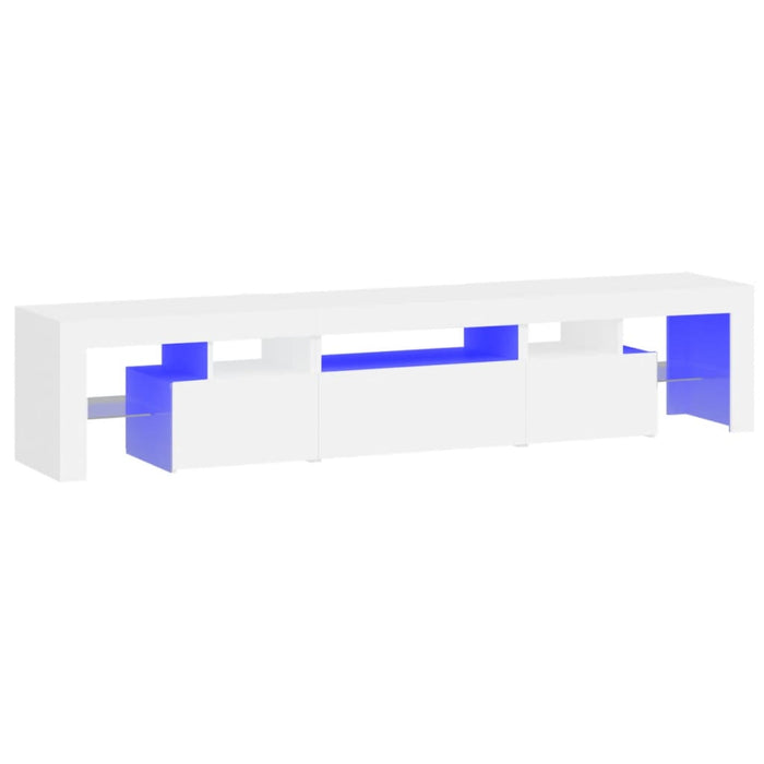 Dulap TV cu lumini LED alb 200x36,5x40 cm - WALTI WALTI