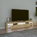 Comodă TV cu lumini LED, stejar sonoma, 200x36,5x40 cm - WALTI WALTI
