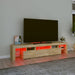 Comodă TV cu lumini LED, stejar sonoma, 200x36,5x40 cm - WALTI WALTI