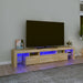 Comodă TV cu lumini LED, stejar sonoma, 200x36,5x40 cm - WALTI WALTI