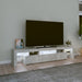 Comodă TV cu lumini LED, gri beton, 200x36,5x40 cm - WALTI WALTI