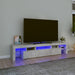Comodă TV cu lumini LED, gri beton, 200x36,5x40 cm - WALTI WALTI