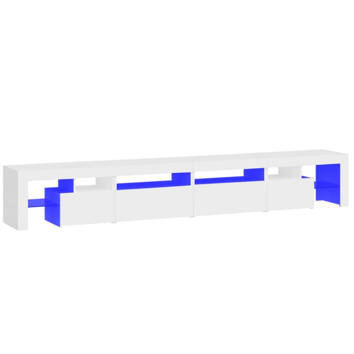 Comodă TV cu lumini LED, alb, 260x36,5x40cm - WALTI WALTI