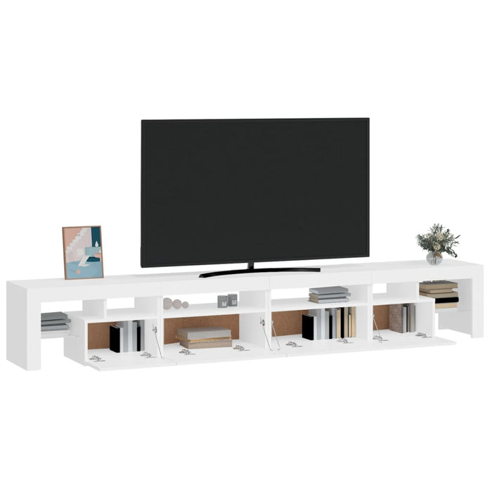 Comodă TV cu lumini LED, alb, 260x36,5x40cm - WALTI WALTI