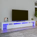 Comodă TV cu lumini LED, alb, 260x36,5x40cm - WALTI WALTI