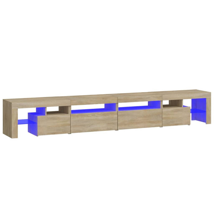 Comodă TV cu lumini LED, stejar sonoma,260x36,5x40cm - WALTI WALTI