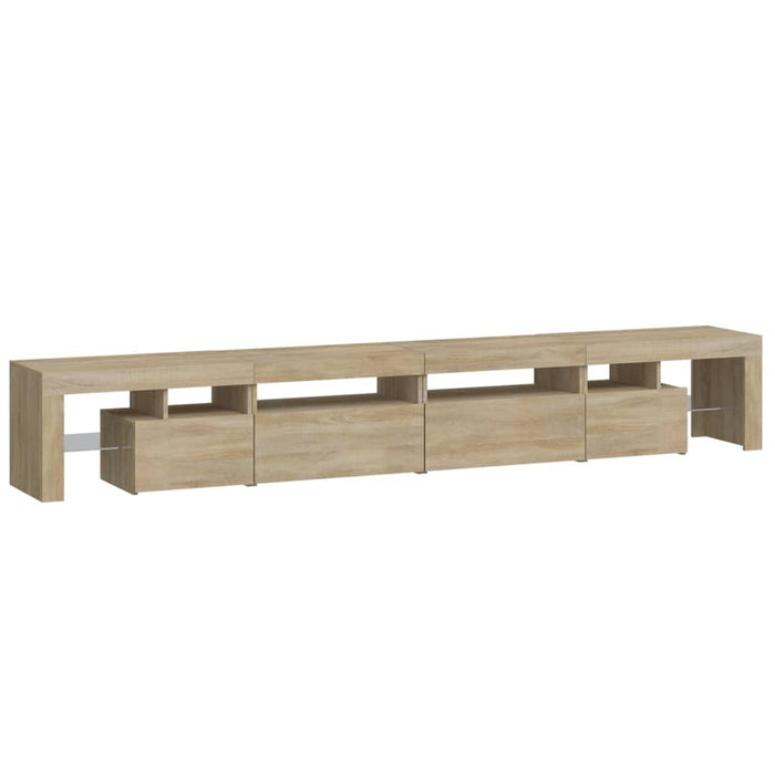 Comodă TV cu lumini LED, stejar sonoma,260x36,5x40cm - WALTI WALTI