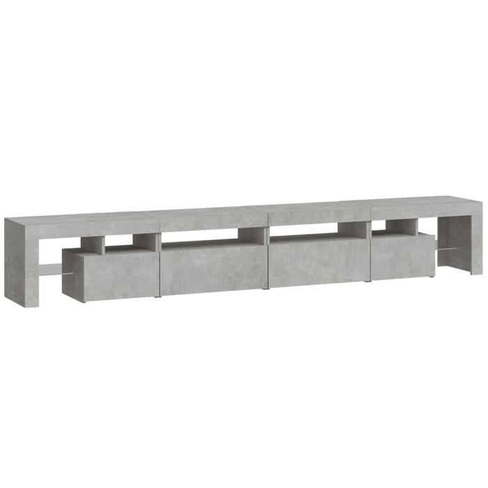Comodă TV cu lumini LED, gri beton, 260x36,5x40cm - WALTI WALTI
