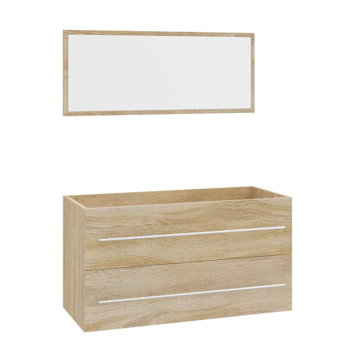 Set mobilier de baie, 3 piese, stejar sonoma - WALTI WALTI