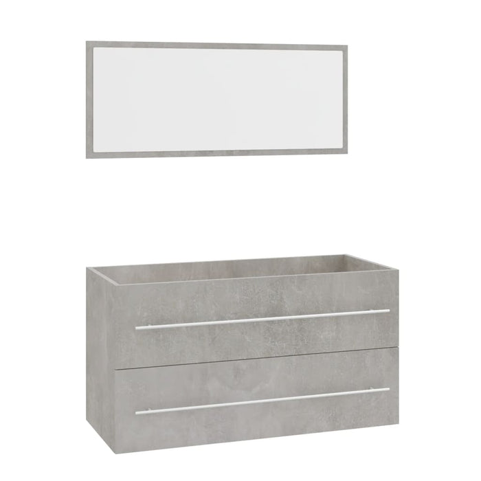 Set mobilier de baie, 3 piese, gri beton - WALTI WALTI