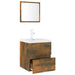 Set de mobilier de baie, stejar fumuriu, lemn prelucrat - WALTI WALTI