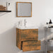 Set de mobilier de baie, stejar fumuriu, lemn prelucrat - WALTI WALTI
