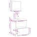 Set de mobilier de baie, stejar fumuriu, lemn prelucrat - WALTI WALTI