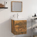 Set de mobilier de baie, stejar fumuriu, lemn prelucrat - WALTI WALTI
