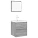 Set de mobilier de baie, gri sonoma, lemn prelucrat - WALTI WALTI