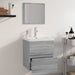 Set de mobilier de baie, gri sonoma, lemn prelucrat - WALTI WALTI